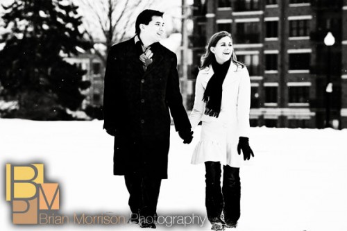wheaton engagement session photography - photojournalistic black and white