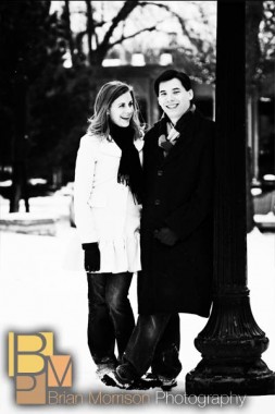 wheaton engagement session photography - black and white