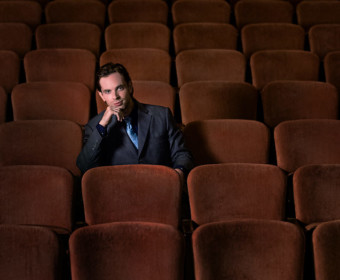 groom wedding portrait, paramount theater aurora