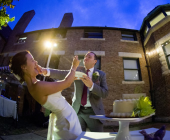 outdoor cake cutting