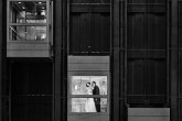 Bride and groom in downtown Chicago.